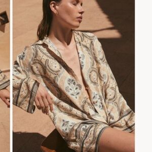 Vintage Patterned Anthropologie H&M Zara House Of Harlow Mango Oversized Shirt